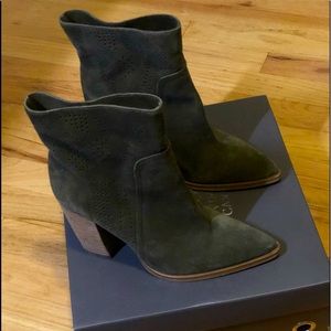Vince Camuto booties in military green